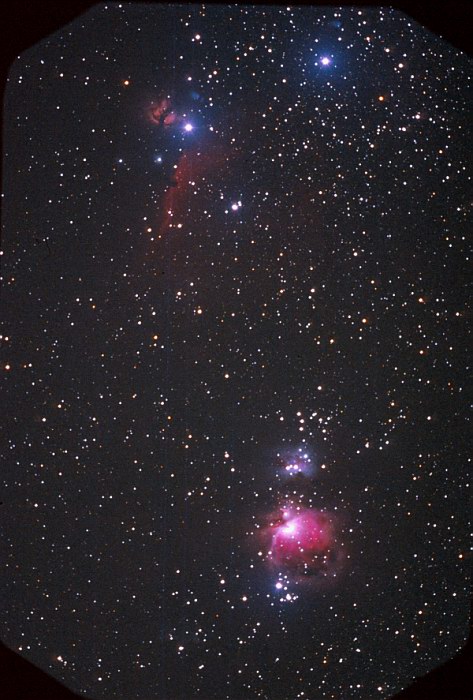 La Cintura e la Spada di Orione con le nebulose M 42, M 43 e B 33